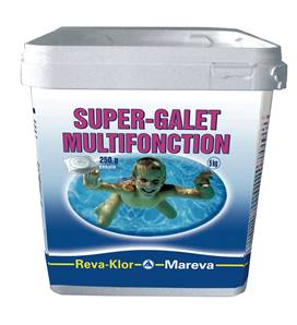 CHLORE MULTIFONCTION MAREVA KLOR-SUPERGALET 250G 5KG