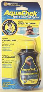 AQUACHEK LANGUETTES TEST JAUNE CL/PH/TAC/STAB/BROME