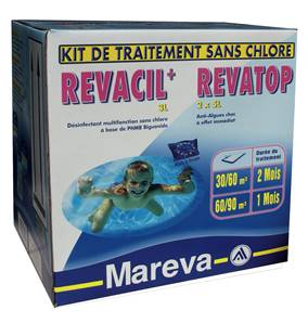 REVACIL MAREVA PHMB SS CHLORE PACK 2MOIS TM 30/60 et 1MOIS 60/90M3