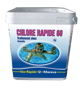 CHLORE RAPIDE MAREVA-KLOR60 GRANULE 5KG