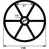 JOINT ETOILE 6 BRANCHES VANNE 1"1/2 HAYWARD D138mm