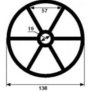 JOINT ETOILE 6 BRANCHES VANNE 1"1/2 HAYWARD D138mm